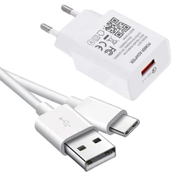 Szybka ładowarka do Samsung Galaxy S21 Ultra S20 S10 S9 S8 Plus M31 A71 zasilacz USB szybkie ładowanie 3.0 typ C kabel ładowarki USB