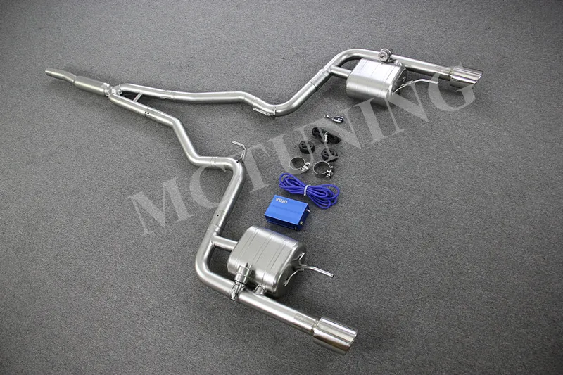 Car Exhaust Manifolds Catback Muffler For Mustang 2.3 T 2014-2018 All 304 Stainless Steel Valvetronic Catback System