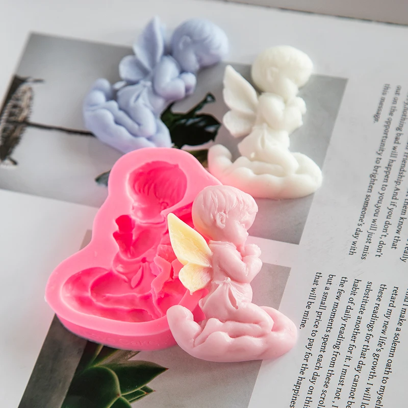 Modlący się anioł formy Handmade DIY mydło silikonowe formy czekoladowe silikonowe formy narzędzie do dekoracji ciast dekoracje ślubne formy do mydła