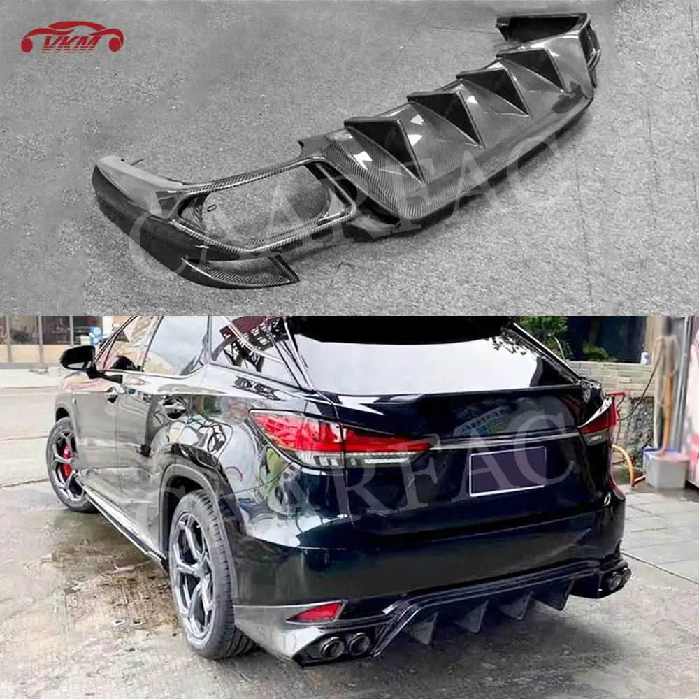 

Carbon Fiber Car Rear Bumper Lip Diffuser FRP Prime Extension Covers Accessporise For Lexus RX300 RX450H 2020 UP