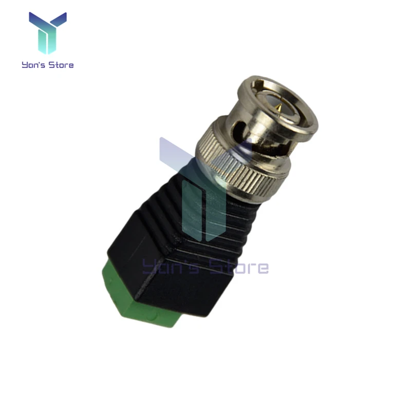 BNC Male Connector Mini Coax CAT5 Video Balun Adapter Plug for Led Strip Lights CCTV Camera Accessories