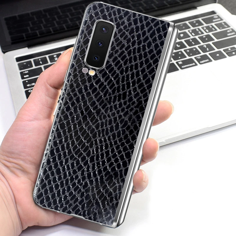 Maya Diamond Crocodile Grain Skin Film Wrap Skin Phone Back Sticker For SAMSUNG Galaxy Fold W20 W2019 W2018 W2017 W2016 G9298