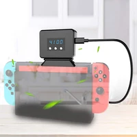 Ventilador de refrigeración para interruptor NS, Base de radiador de bombeo Turbo externo para estación de acoplamiento de Nintendo Switch, radiador con pantalla LED