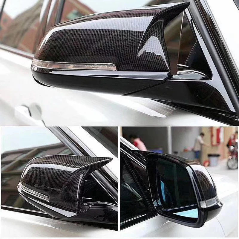 For BMW 1 2 3 4 X Series Rear View Side Mirror Cover F20 F21 F22 F23 F30 F32 F36 X1 E84 F87 M2 Carbon fiber pattern Accessories