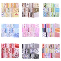 50Pcs 10x10cm Mixed Style Square Patchwork Cotton Fabric Cloth Needlework DIY Handmade Sewing Floral Print Fabrics