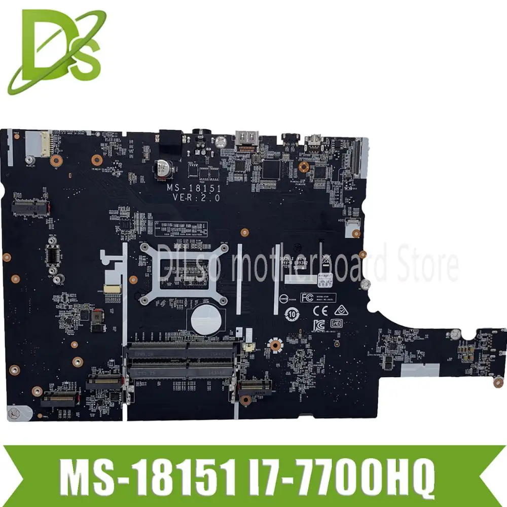 KEFU MS-18151 Notebook Mainboard For MSI MS-1815 GT83VR LAPTOP MOTHERBOARD With i7-7700HQ CPU 100% Tested