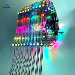 50/lot DC5V wstępnie lutowane WS2812B SMD5050 IndividuaIIy AddressabIe inteligentny listwy RGB Led radiator LED moduł ciąg