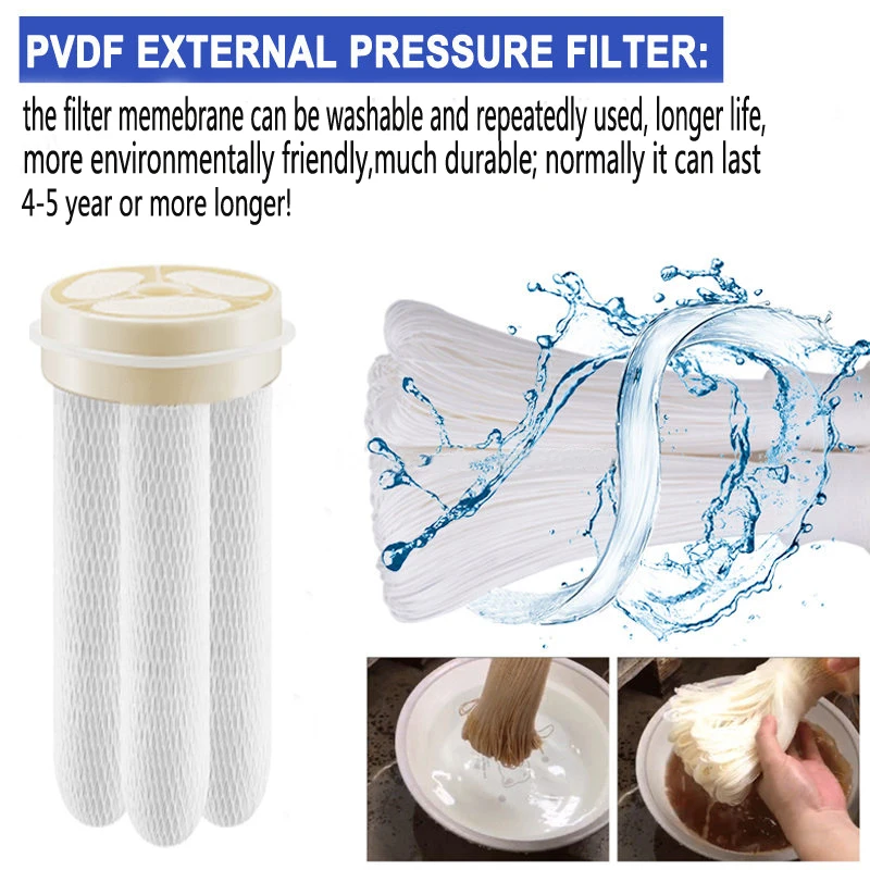 8000L/h PVDF Ultra Filtration water Purifier/Tap water Filter/drinking water purifier 0.01micron washable SUS304(159mm diameter)