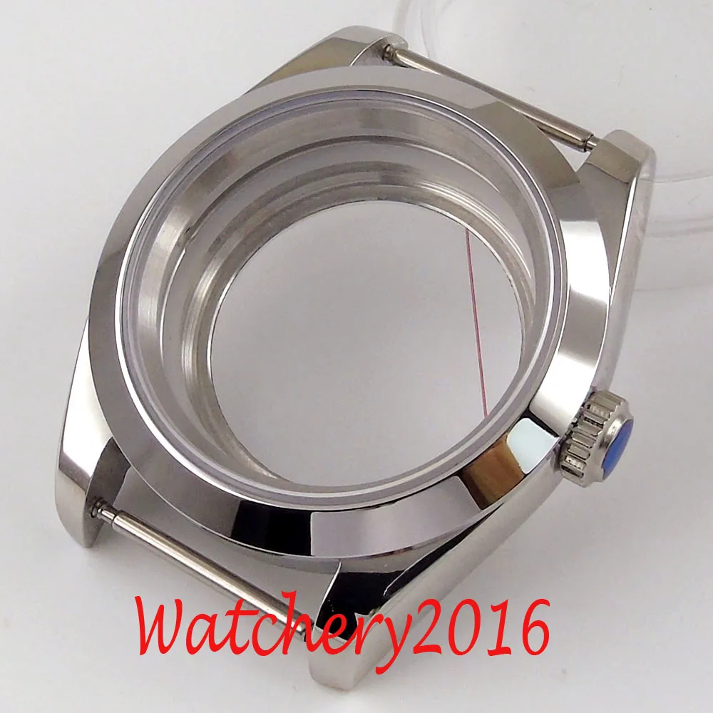 

40MM Watch Parts Sapphire Glass transparent Watch Case Fit 2836 miyota 8215 NH35 NH36 Movement