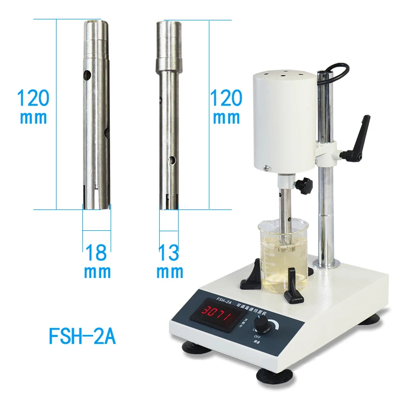 110V/220V Lab High Speed Homogenizer Digital Display Emulsifying Homogenizer Tissue Masher FSH-2A