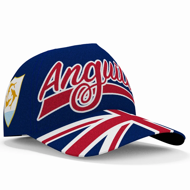 Anguilla Baseball Cap Free 3d Custom Name Number Team Logo Ai Hats Eels Aia Anguillan Travel Britain Nation Island Flag Headgear