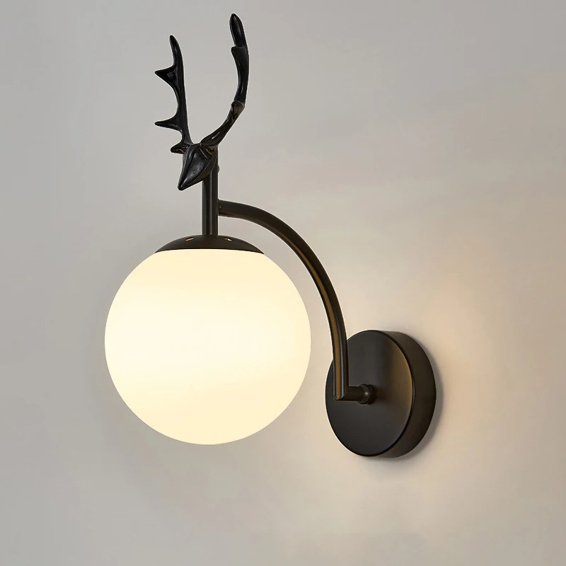 

Современный светодиодный настенный светильник, стеклянный абажур, шаровая лампа для гостиной, спальни, прикроватный коридор, украшение дома, золотой настенный светильник