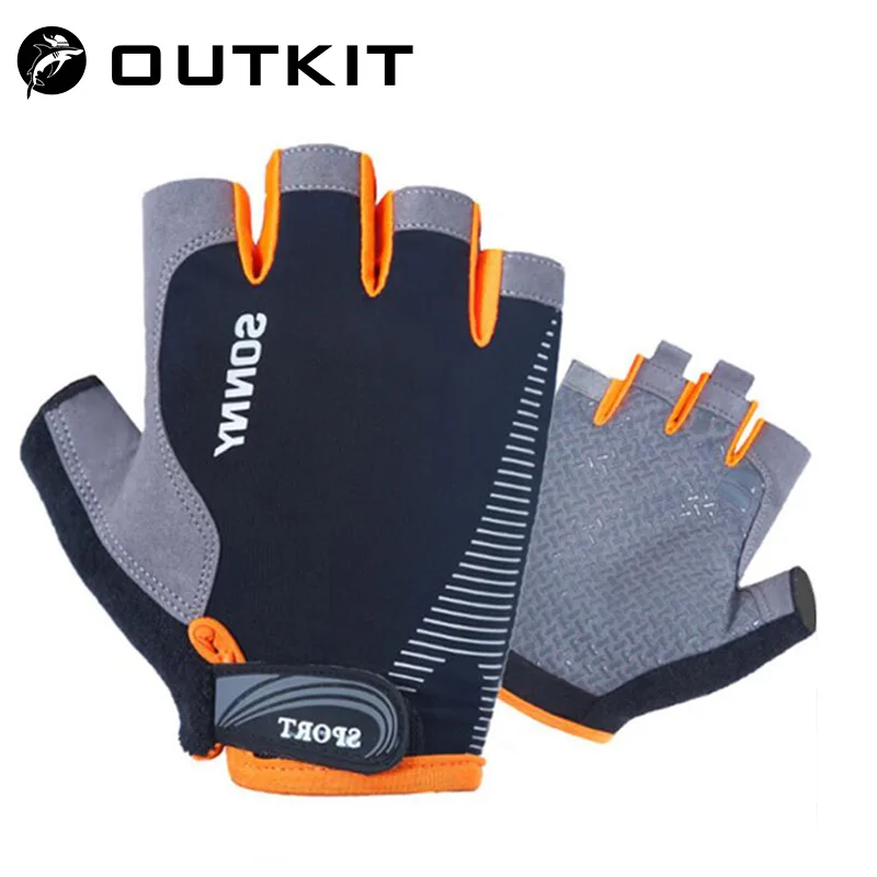 1Pair Half Finger Cycling Gloves Anti-slip Anti-sweat Gel Bicycle Riding Glove Shock Proof Road Mountain Bike Gloves for Men