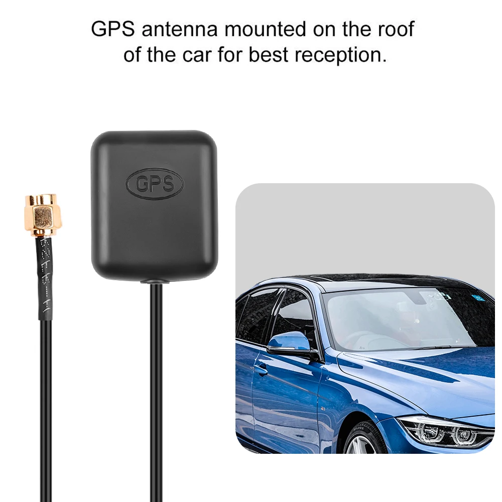 Car GPS Antenna SMA 3M Cable Magnetic Base Car Navigation Radio GPS Navi ANT Receiver Right-hand Polarization GPS Booster