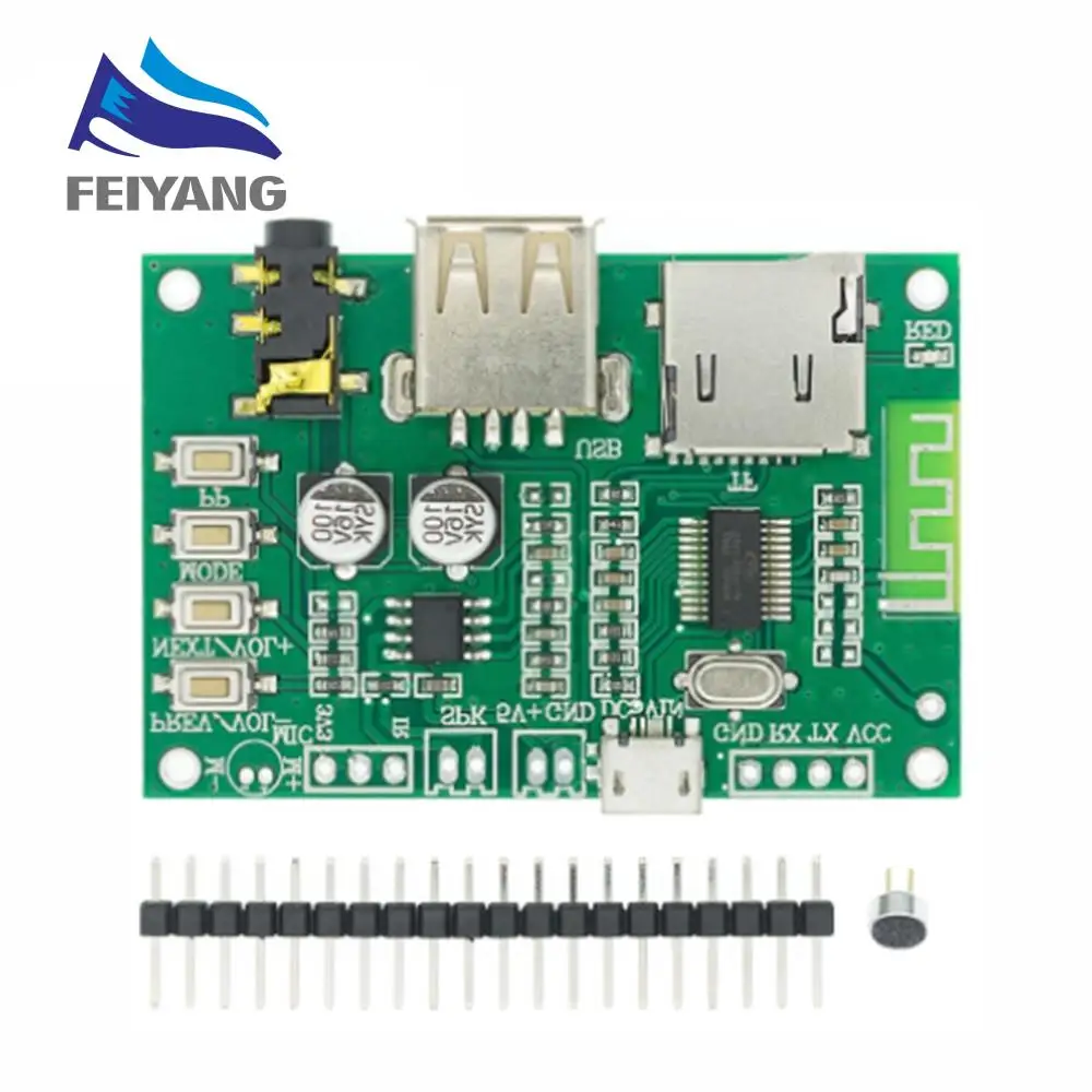 BT201 podwójny tryb 5.0 Bluetooth bezstratny moduł płyta wzmacniacza moc dźwięku Tf karta U Disk Ble Spp Port szeregowy przezroczysty Trans