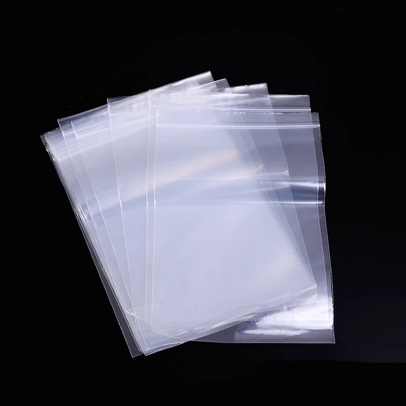 20pcs Thick Large Transparent Zip Lock Plastic Bags Reclosable Clear Clothing Bag Storage Bag Cloth Travel Waterproof Bag Food