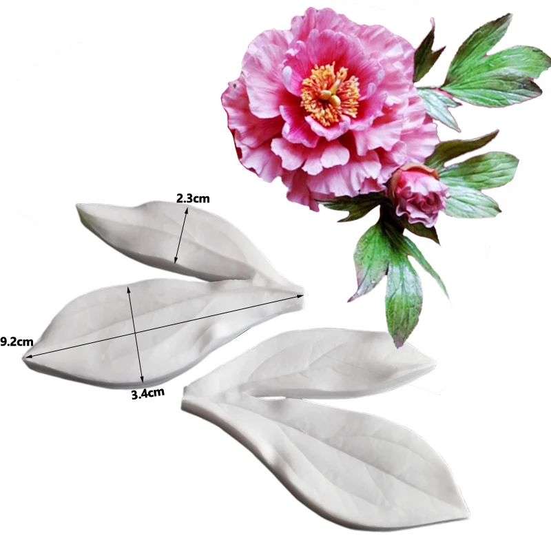 NEW Peony Leaf Silicone Mold Fondant Mould Cake Decorating Tools Chocolate Gumpaste Molds,Sugarcraft,Kitchen AccessoriesM2452