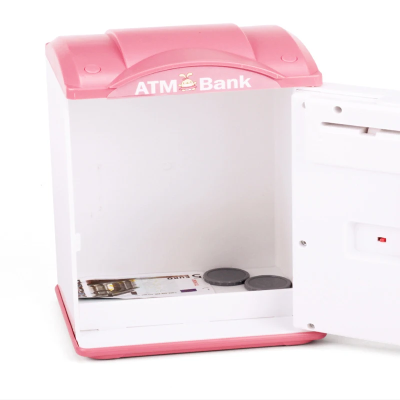 حصالة على شكل حيوان إلكترونية للأطفال ، حصالة بصمات الأصابع ، صندوق توفير كبير للعملات المعدنية ، حصالة نقود أصلية