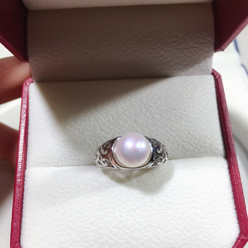 ZHBORUINI Pearl Ring Natural Freshwater Pearl Retro 925 Sterling Silver Good Quality Ring Jewelry For Women Drop Shipping G