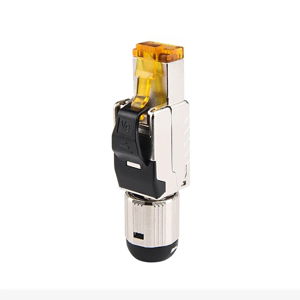 High-End-Werkzeug, kostenloser, einfacher Jack-Abschirmung, RJ45-Metalldruckguss-Feldanschlussstecker, Cat 7, Cat 8, 22–24 AWG – Detail 10