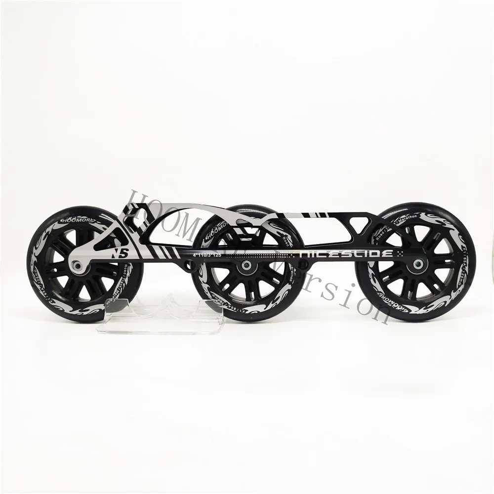 3X125mm / 4X110mm Multiple Functional Inline Speed Skates Base with 110mm 125mm Marathon Road Street Skating Frame F1 MATTER MPC