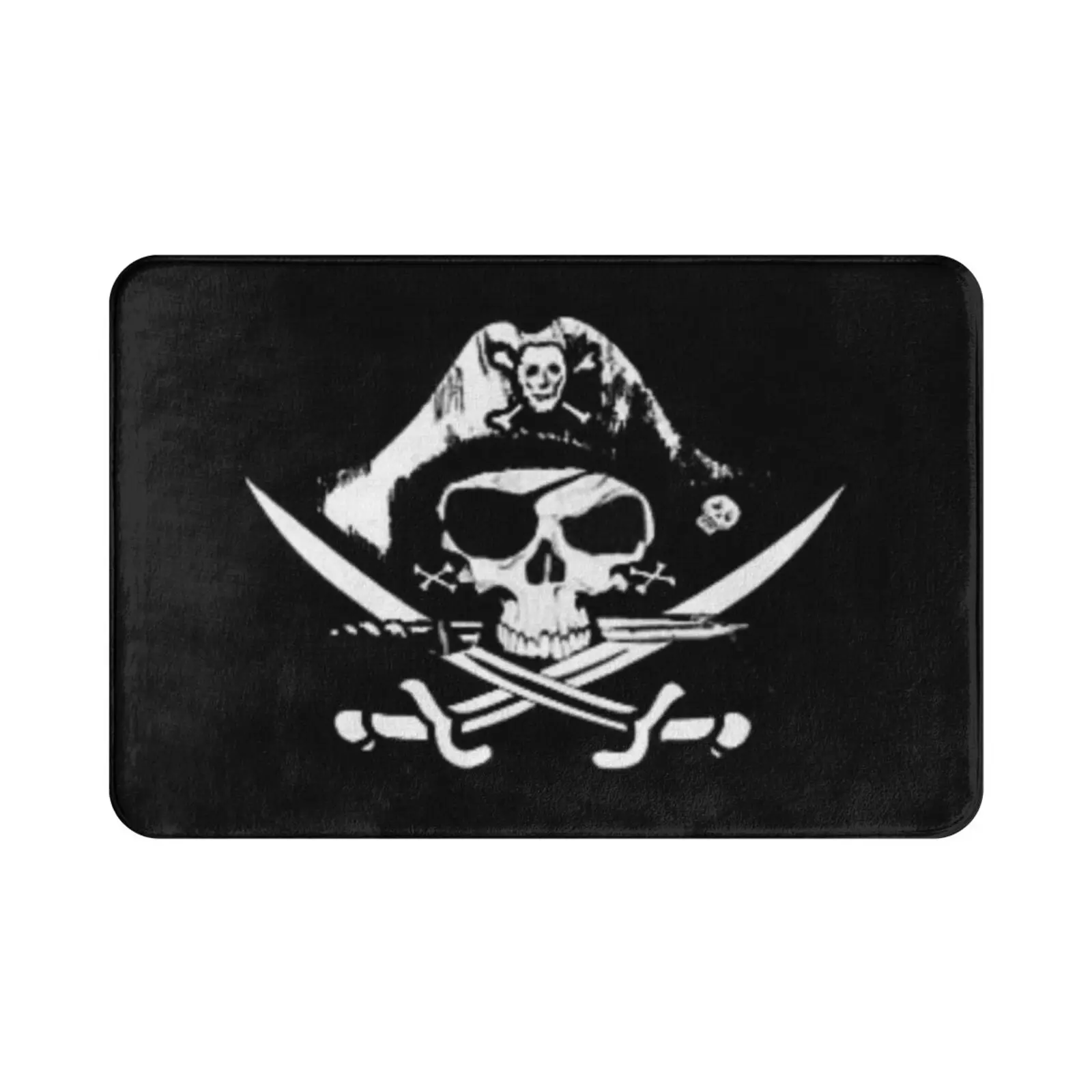 Pirate Carpet Mat Rug Cushion Soft Non-Slip Pirate Pirates Caribe Sea Ocean Caribean Skull Skulls Sword Pirate Ship