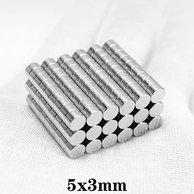 20~1000pcs 5x3 mm N35 Small Round Powerful Magnet 5mm x 3mm Sheet Neodymium Magnet 5x3mm Permanent NdFeB Magnets Strong 5*3 mm