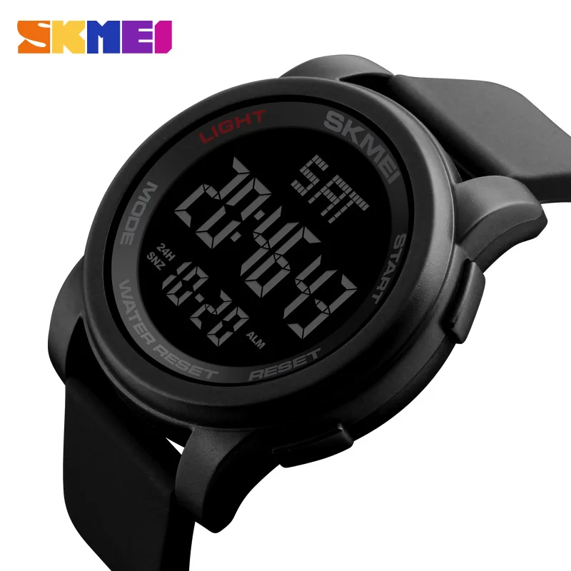 Silicone Band SKMEI 1257 Outdoor Sport Watch 100M Waterproof Fashion Digital Wristwatches Alarm Chrono Relogio Masculino