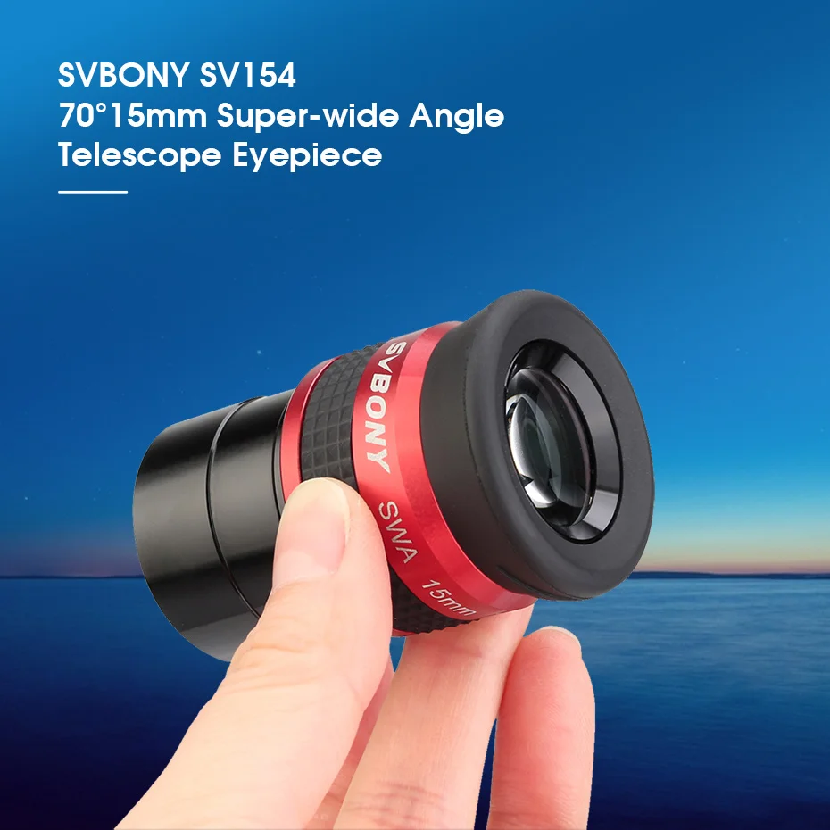 Svbony SV154 Teleskop-Okular 70 Grad SWA Super-Weitwinkel-Okular 1,25 Zoll/2 Zoll 15 mm/26 mm für Teleskope – Detail 2