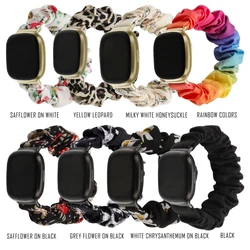 Suitable for Fitbit Versa 3  Smart Watch Fashion  Polyester Wreath Hair Ring Elastic Strap Versa3  UTHAI F21