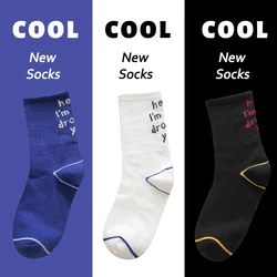 5Pairs/lot Kids Socks Autumn Winter Cotton Baby Socks Cool Letter Boys Socks Coloful Fashion Children Socks