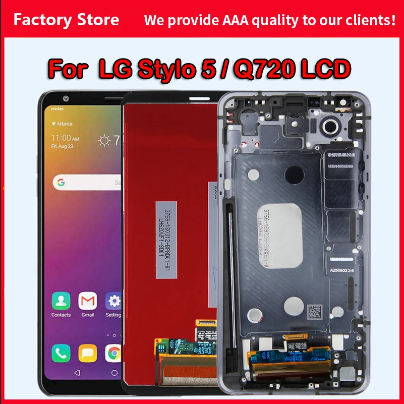 

For LG Stylo 5 LM-Q720 Q720QM6 Q720MS Q720AM Q720TSW Q720QM LM-Q720CS LCD Display Touch Screen Digitizer Assembly