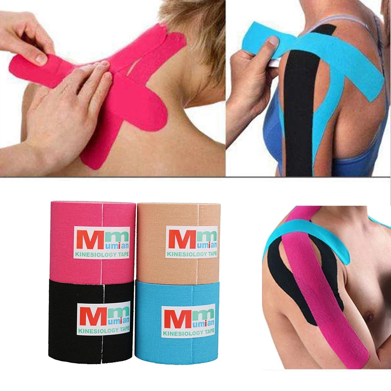 Kinesiotape Physiotherapy Knee Protector, Muscle Pain Relief, Face Lifting, Beauty Tape, Tênis, Voleibol, Bandagem Elástica