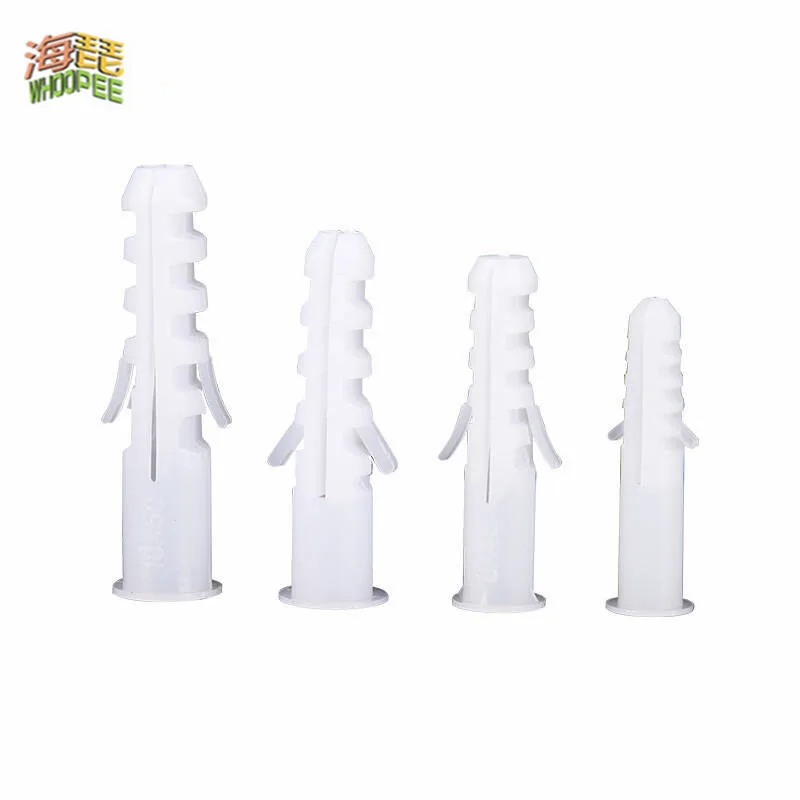 5-10pcs M5 M6 M7 M8 M10 M12 Ribbed Plastic Anchor Wall Plastic Expansion Pipe Tube Wall Plugs For Self-tapping Screws
