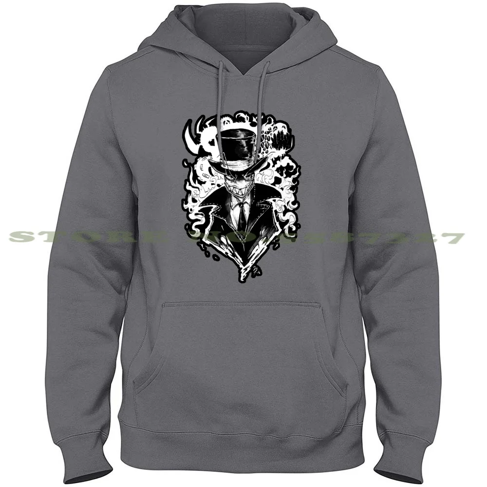 Black Hat Eldritch Crest 100% Pure Cotton Hoodie Tshirt Villainous Black Hat Inktober 2018 Black And White Cartoon Network