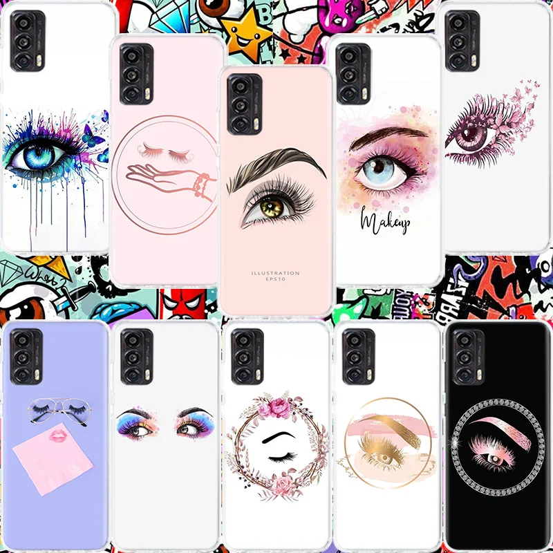 Eyelash Makeup Lip Painted Phone Case For Xiaomi Redmi Note 12 Plus 12S 10 11 Pro 4G 5G 9T 9S 8T 10S 11T 11S 11E 9 8 7 6 5 5A Co