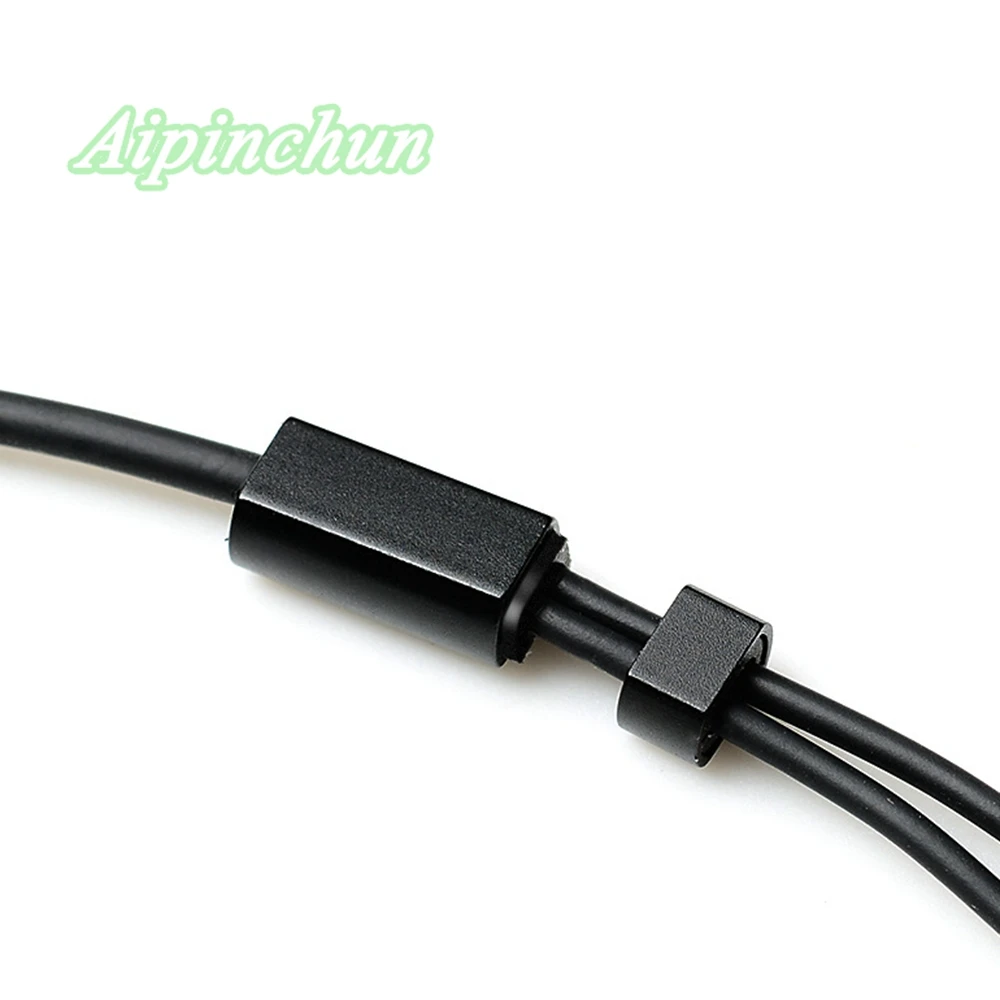 Aipinchun 3,5mm 3-Pole Biegen Jack DIY Kopfhörer TPE Audio Kabel Kopfhörer Reparatur Ersatz Schnur LC-OFC Draht Core schwarz