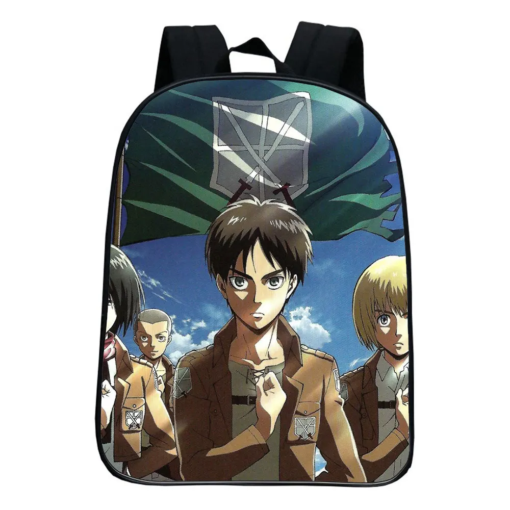 

Attack on Titan Backpack Children 3D Cartoon Bag Kindergarten Rucksack Baby Boys Girls Kids Anime Knapsack Mochila 12 Inches