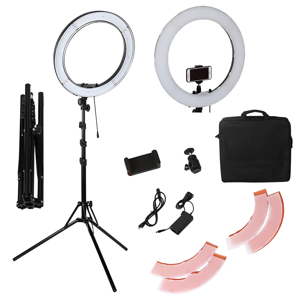 55W 18 inch Camera Phone LED Ring Light Photography studio Dimmable Ring Lamp With Stand Tripods For TikTok Youtube Vlog Video