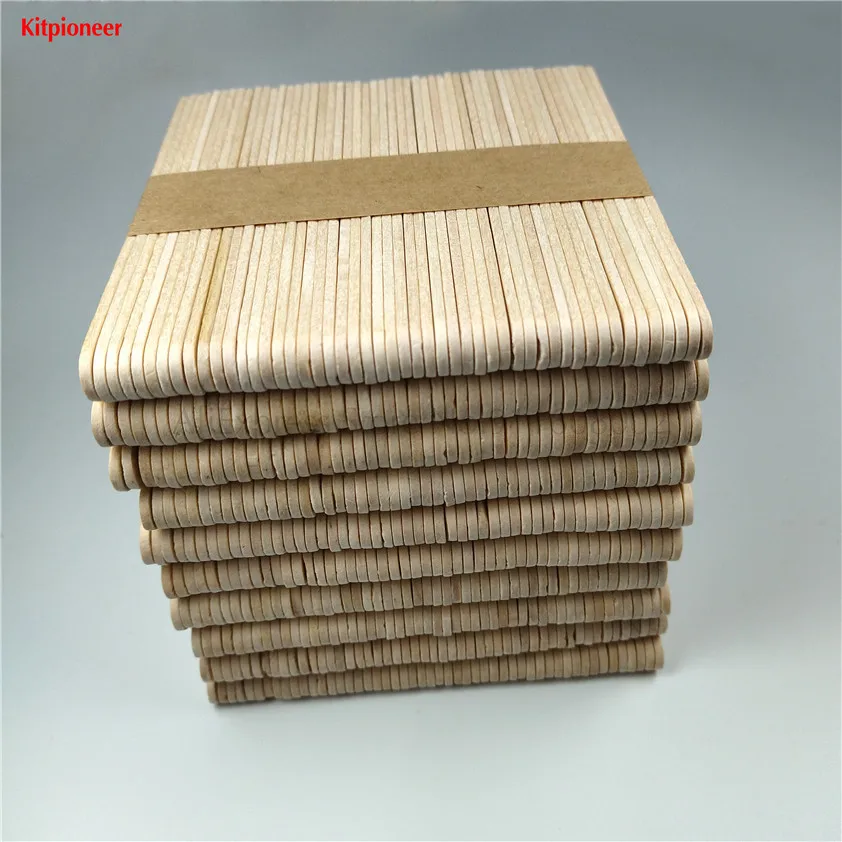 500 pçs picolé de madeira varas de gelo pop acessórios de madeira de vidoeiro gelo-lolly comprimento da vara 114mm