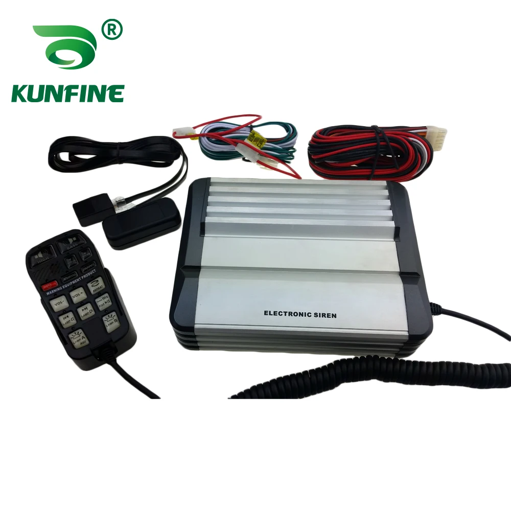 KUNFINE Federal Signal 400W wireless car siren 10 tones with Microphone 2 light switches(without speaker)