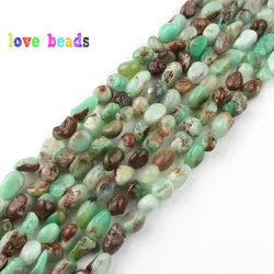 Natural Stone Beads 4-7mm Irregular Chrysoprase Australian Jades Stone Beads for Jewelry Making DIY Bracelet Necklace 15''