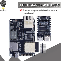 official TTGO T-Internet-POE ESP32-WROVER-B LAN8720A Chip Ethernet Adapter And Downloader Expansion Board Programmable Hardware