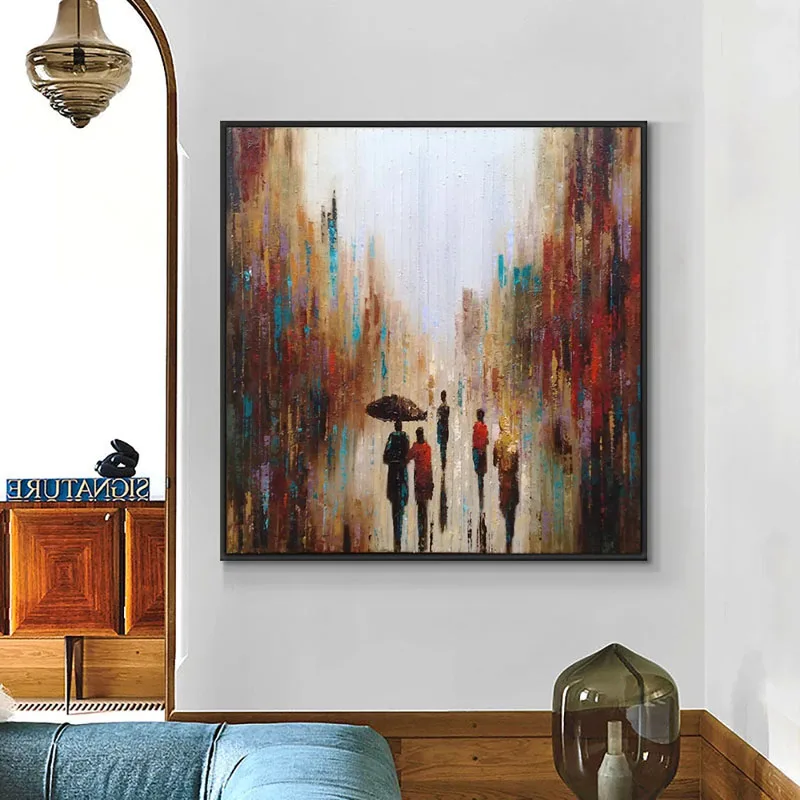 

100% Hand Painted Oil Painting Wall And Canvas Art Painting Hand Made Modern Characters Landscape For Living Room Decoration