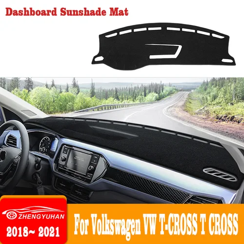 Para Volkswagen VW t-cross T Cross 2018 -2023 cubierta para salpicadero de coche alfombrilla parasol Panel de instrumentos alfombras accesorios Anti-UV