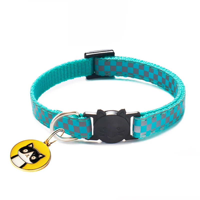 Reflective Breakaway Safety Buckle Cat Collar Pet Collar Supplies Reflective Pet Collar Safety Buckle To Prevent Cat Suffocation