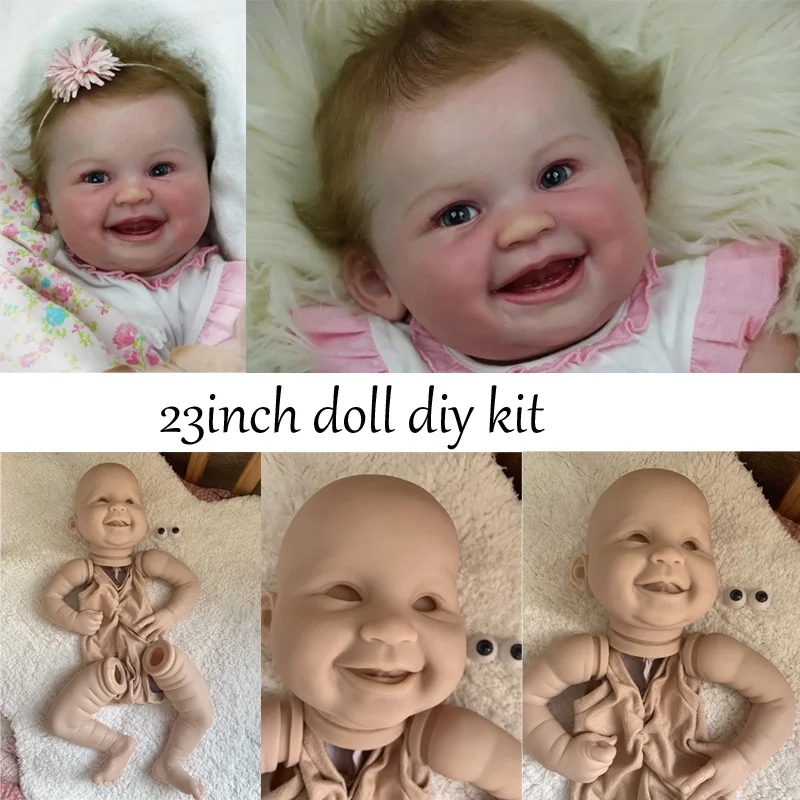 

Doll Kit Reborn 23inch DIY Blank Reborn Baby Doll sin pintar Unpainted Unfinished Doll Parts Kids Children Birthday Gift Toys