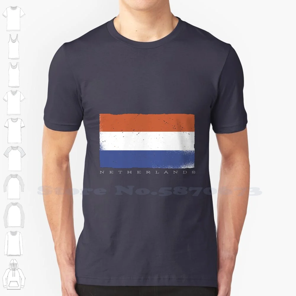 Netherlands Flag 100% Pure Cotton T-Shirt Country Flag Of Netherlands Flag Of Holland Giftidea Special New Awesome