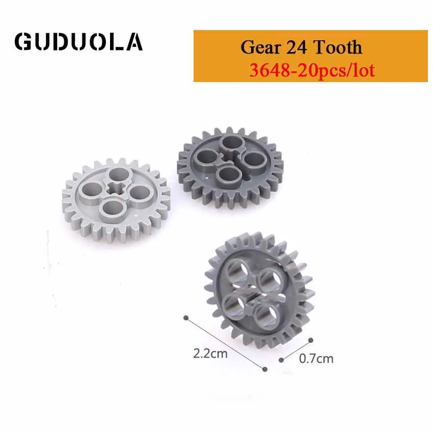 

Guduola Parts 3648 Gear 24 Tooth Building Block Set MOC Model Assembles Particles Educational Bricks Toys 20pcs/lot