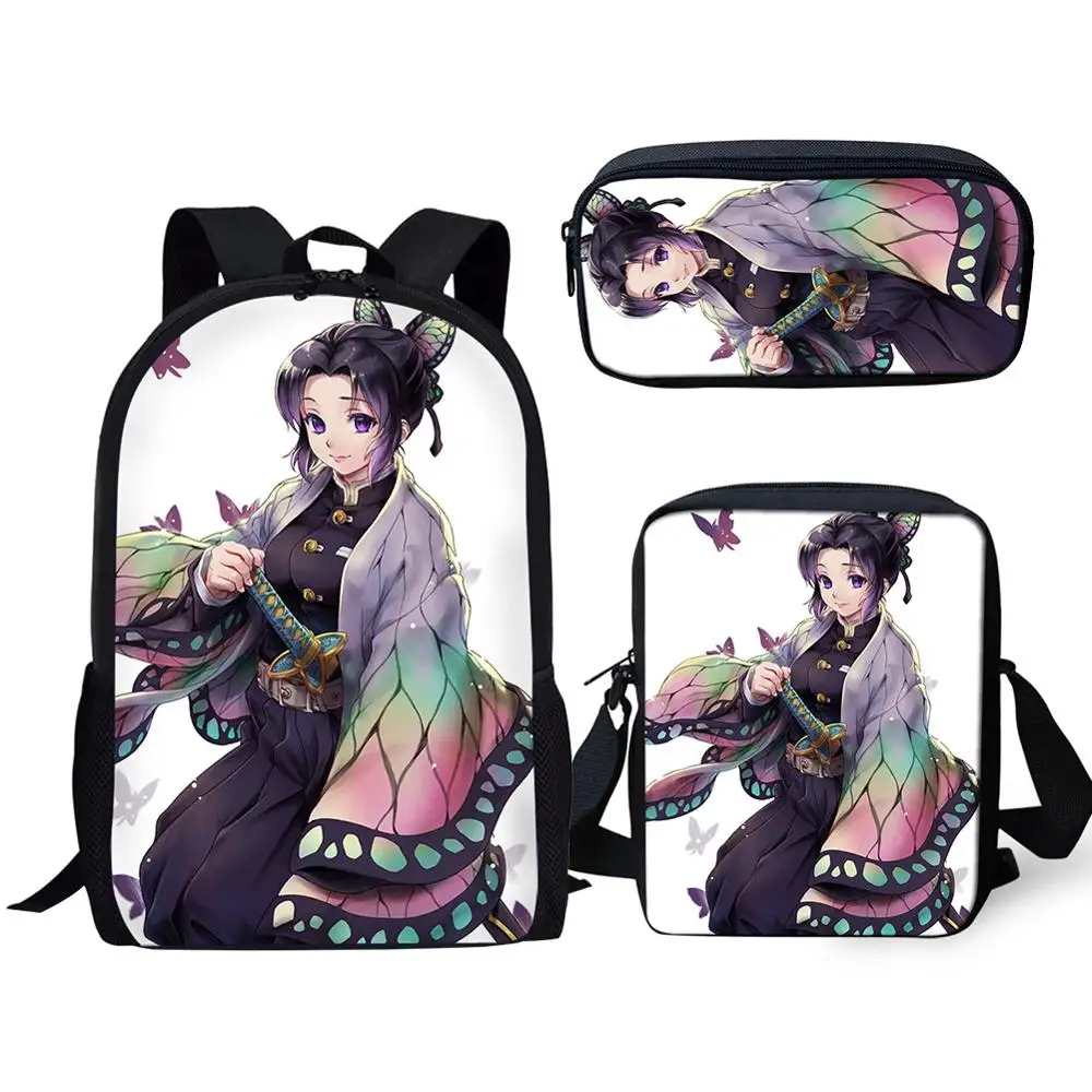 Elviswords moda mochila conjunto dos desenhos animados da menina impressão schoolbag para crianças meninas sacos de escola das mulheres saco de viagem mochila